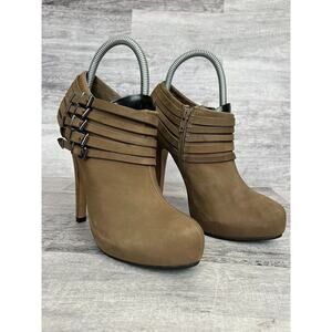 Aldo Womens High Heel Ankle Booties With Buckle & Zipper Size 7.5